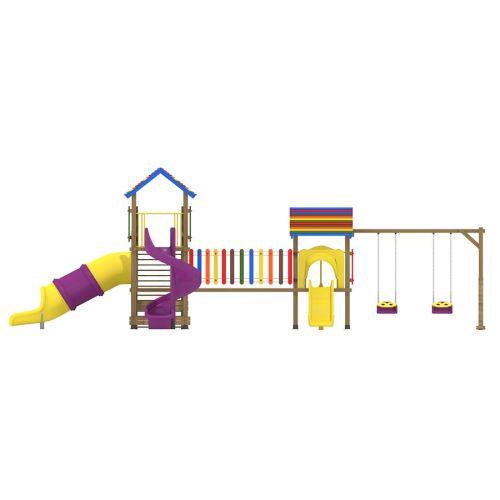 AOR 04 - WOODEN PLAYGROUND SETS CLORED WOODEN PLAYGROUND SETS