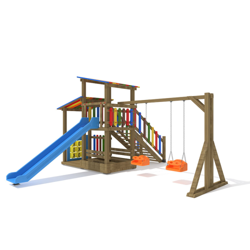 AOR 05 - WOODEN PLAYGROUND SETS CLORED WOODEN PLAYGROUND SETS
