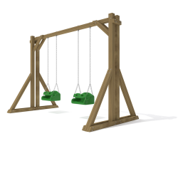 AS 01 - WOODEN PLAYGROUND EQUIPMENTS SWINGS