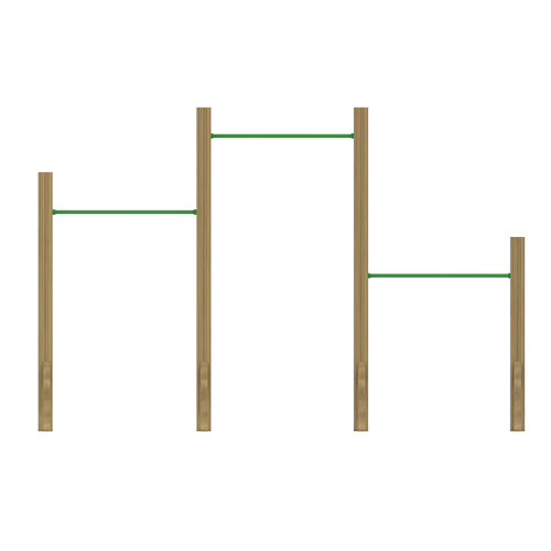 AT 01 - WOODEN PLAYGROUND EQUIPMENTS CLIMBING AND SPORT UNITS