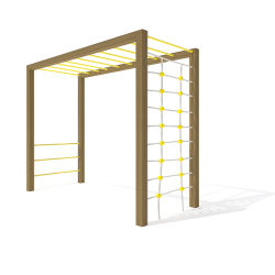 AT 02 - WOODEN PLAYGROUND EQUIPMENTS CLIMBING AND SPORT UNITS